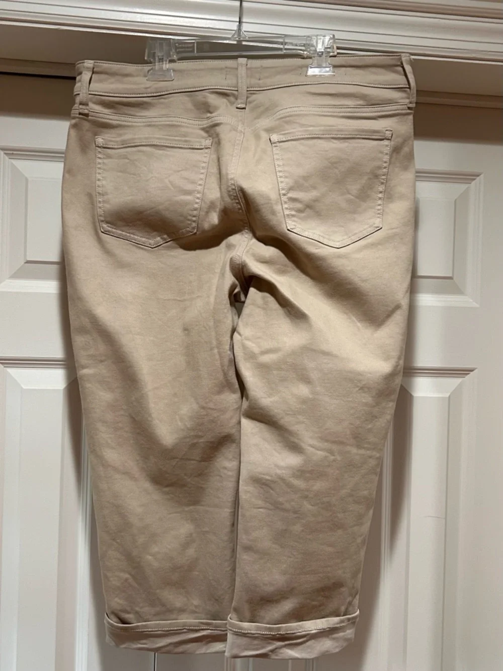 NYDJ Beige Cropped Straight-Leg Jeans - Picture 4 of 7
